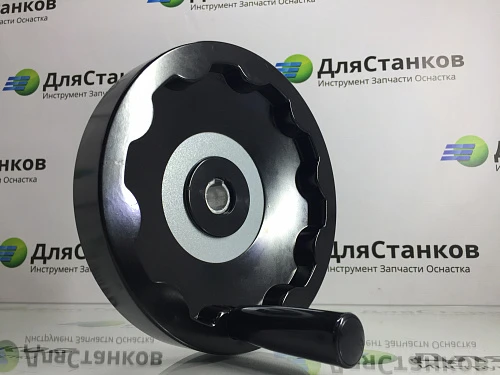 Штурвал бакелитовый со складной ручкой 200 мм Посадка 18 мм паз 6 мм – фото 4