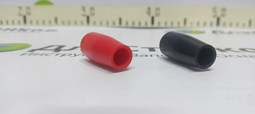 Ручка станочная вытянутая М-8. Размер ручки 18х40мм. Бакелитовая Красная – фото 2