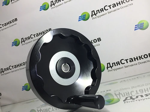Штурвал бакелитовый со складной ручкой 200 мм Посадка 18 мм паз 6 мм – фото 2